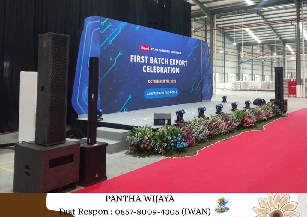 Sewa Panggung Melaminto, Backdrop Cibitung Bekasi