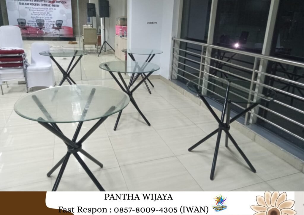 Sewa Sofa Studio, Meja Dealing Kaca Karawang