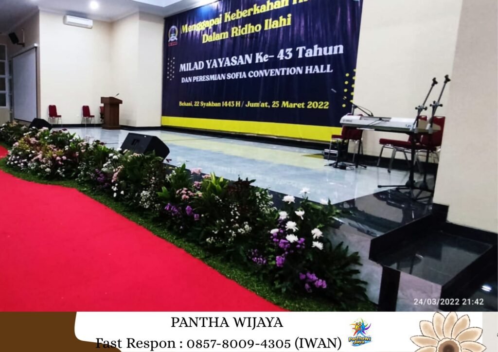 Rental Panggung Melaminto Putih Dan Hitam Area Karawang