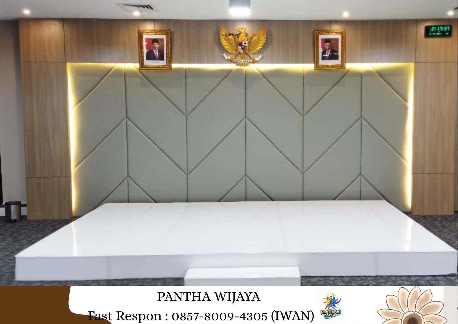 Rental Panggung Melaminto Putih Dan Hitam Area Karawang