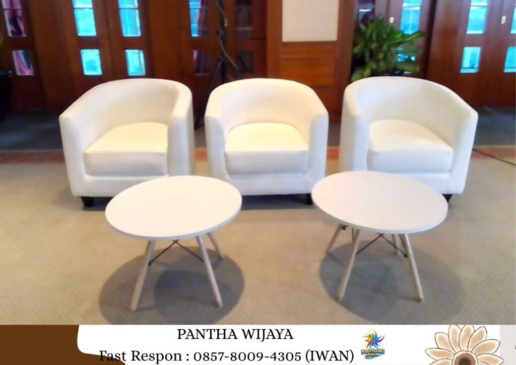 Rental Sofa Oval Hitam, Sofa Oval Putih Jaksel